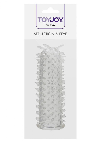 Toy Joy Seduction Sleeve Clear - Насадка на пенис с шипиками, 11х2.5 см