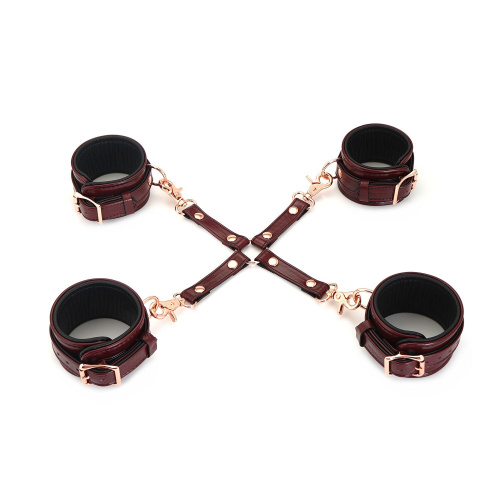Кожаная крестовина Liebe Seele Wine Red Hogtie
