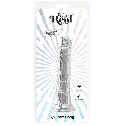 Фаллоимитатор на присоске Get Real Clear Dong, 19 см