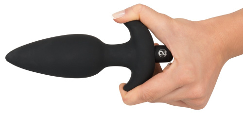 Orion Black Velvet Vibrating Plug Large - Анальная пробка с вибрацией, 17х4 см (черный)