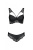 Passion Loona Set комплект из эко-кожи с кружевом: бра и трусики, L/XL (чёрный) Passion Loona Set комплект из эко-кожи с кружевом: бра и трусики, L/XL (чёрный)