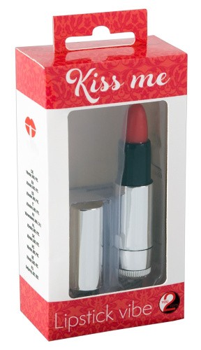 Kiss Me Lipstick Vibe - Клиторальный вибратор, 8.7 см (серебристый)