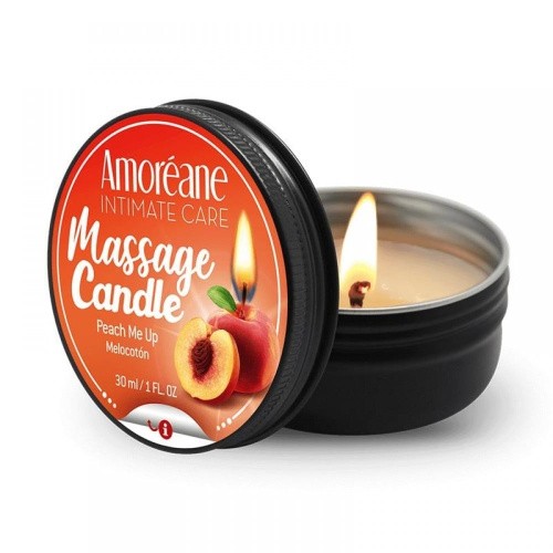 Amoreane Peach Me Up - Массажная свеча с соблазнительным ароматом персика, 30 мл