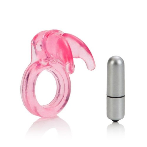 CalExotics Triple Clit Flicker - виброкольцо, 7х3.5 см (розовый)