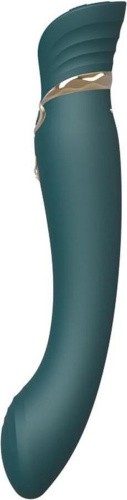 Zalo Queen G-Spot Pulse Wave Vibe - Премиальный вибратор для точки G с функцией нагрева, 21,5х3,5 см (изумрудный)