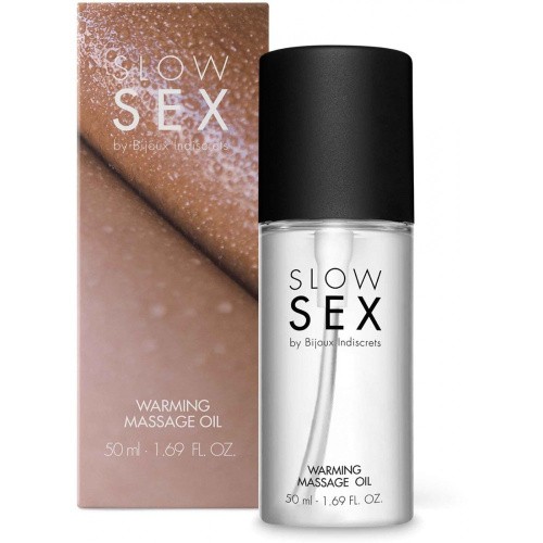 Bijoux Indiscrets Slow Sex - Warming massage oil - Розігріваюча їстівна масажна олія, 50 мл - купити в Києві, Україні