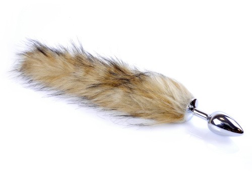 Boss Fox TAIL Brown XL - Анальна пробка з хвостом, 6,5х2,7 см (коричневий) - купити в Києві, Україні
