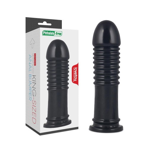 LoveToy King-Sized Anal Bumper - Огромная анальная пробка, 21х5.6 см (чёрный)
