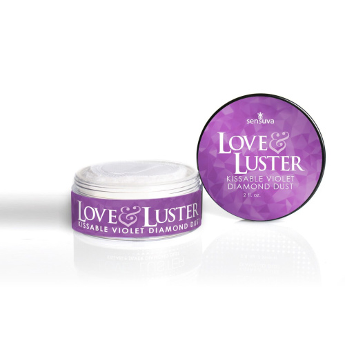 Мерехтлива пудра для тіла Sensuva - Love & Luster Kissable Violet Diamond Dust, 18 г - купити в Україні | Секс шоп SEX-SHOP.ua