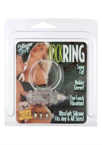 Cockring Silicon Vibr Clear - виброкольцо, 4.5х3см(прозрачный)