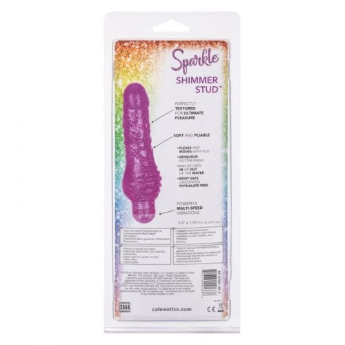 CalExotics Sparkle Shimmer Stud - вибромассажер, 14х4.5 см (розовый)