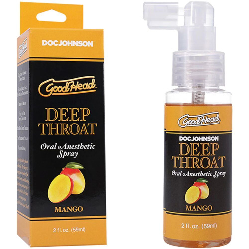 Спрей для глубокого минета Doc Johnson GoodHead DeepThroat Spray Mango, 59 мл (манго)
