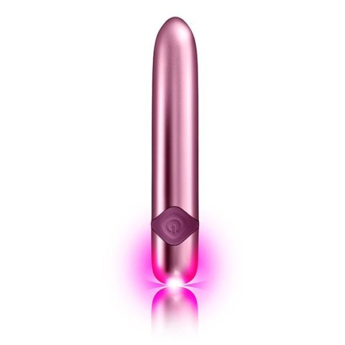 Rocks Off Havana Lilac - Мощный вибратор с цветной LED-подсветкой, 14.5х2.5 см