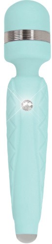 Talk Cheeky Teal - вибратор-микрофон с кристаллом Swarovsky, 20,6х3,9 см (голубой)