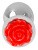 Orion Rose Butt Plug - Анальна пробка с розой в основании, 9х3.4 см (серебристый с красным) Orion Rose Butt Plug - Анальна пробка с розой в основании, 9х3.4 см (серебристый с красным)