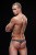 Baci Microfiber Thong - Мужские трусы черно-белый, S/M
