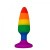 Wooomy Hiperloo Silicone Rainbow Plug M - Анальна пробка, 11х2.9 см - купити в Києві, Україні