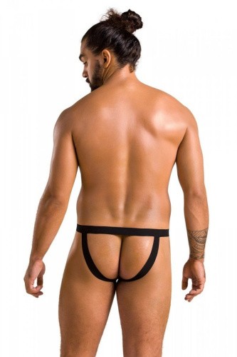 Passion - 044 SLIP OPEN BEN black - Открытые мужские трусы, L/XL