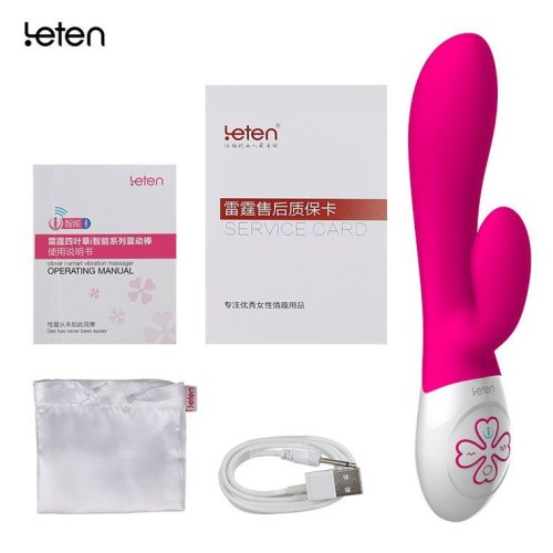 Leten Sisi - вибратор кролик с утолщенным стволом, 15.5х3.7 см (розовый)