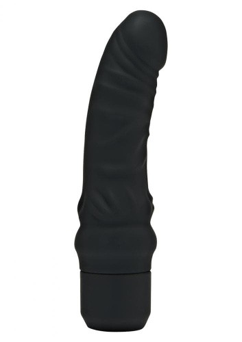 Get Real Mini Classic G-spot Vibrator - Реалистичный вибратор с венами, 14х4 см (черный)