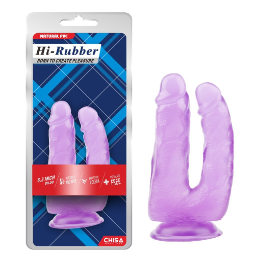 Двойной фаллоимитатор Chisa Hi-Rubber 6.3 Inch, 18 см