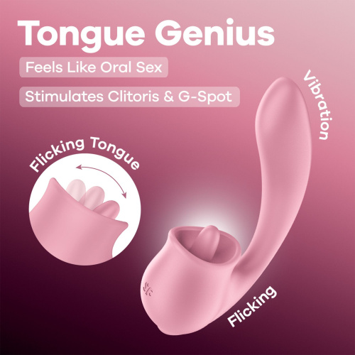 Вагинально-клиторальный вибратор Satisfyer Tongue Genius