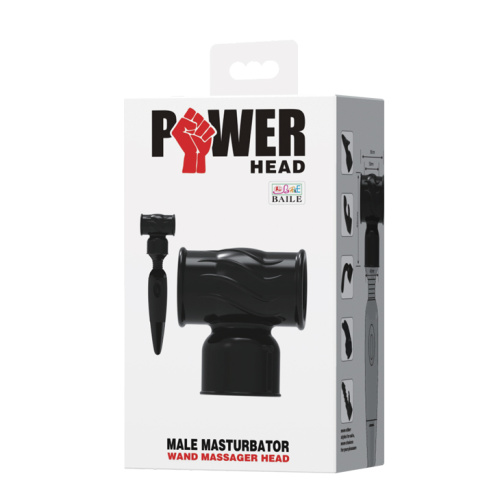 LyBaile - Power Head Male Masturbator Wand Massager Head Transparent - Насадка для вибромассажера, 8х5 см