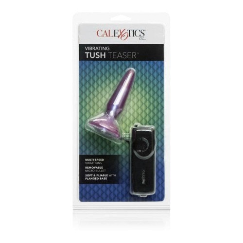 CalExotics Tush Teasers - Анальная пробка с вибрацией, 9х3 см (фиолетовый)