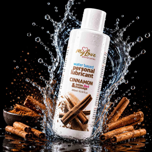 2в1 лубрикант и массажный гель - MyLove Aroma Series Intim&Massage Cinnamon, 300 мл