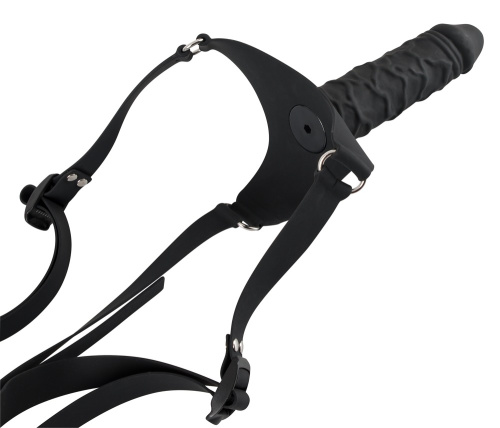 Silicone Strap-On - Женский страпон, 17х4.3см (черный)