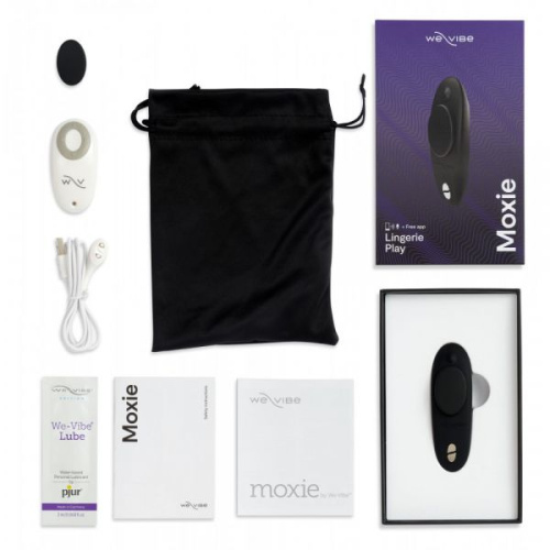Moxie by We-Vibe - клиторальный вибратор в трусики с дистанционным управлением (чёрный)