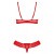 Obsessive 827-SET-3 - Эротический комплект с рюшами, S/M (красный) Obsessive 827-SET-3 - Эротический комплект с рюшами, S/M (красный)