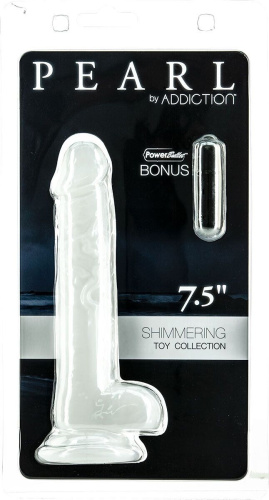 Pearl by Addiction 7.5" Dong - Фаллоимитатор с перламутровым переливом, 14.6х3.4 см