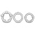 LoveToy - Triple Beaded Ring Set Clear - Эрекционные кольца, 3 шт