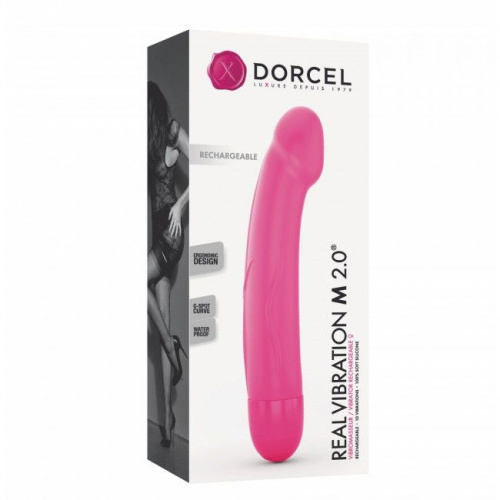 Dorcel Real Vibration M Magenta 2.0 перезаряжаемый вибратор для точки G, 22х3.7 см (розовый)