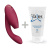 Womanizer Duo 2 + Лубрикант 50 мл - Вібратор із вакуумним стимулятором, 20.3х3.5 см (бордовий) - купити в Києві, Україні