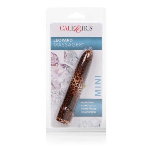 CalExotics Leopard Massager Mini - Пластиковый вибратор, 11х3.5 см (розовый)