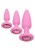 California Exotic Novelties First Time Crystal Booty Anal Plug Set - Набор анальных пробок (розовый)