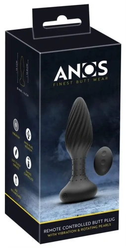 Orion Anos Finest Butt Plug Wear - анальная пробка с вибрацией и дистанцционным управлением, 15х4.2 см (чёрный)