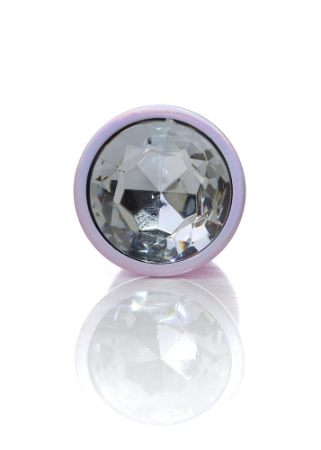 Анальная пробка с камнем B-Series Jewellery Pearl Pink Plug, L