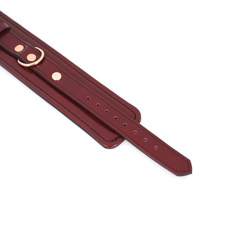 Кожаные наручники Liebe Seele Wine Red Wrist Cuffs