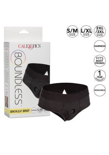 California Exotic Novelties - Boundless Backless Brief - Трусы для страпона S/M