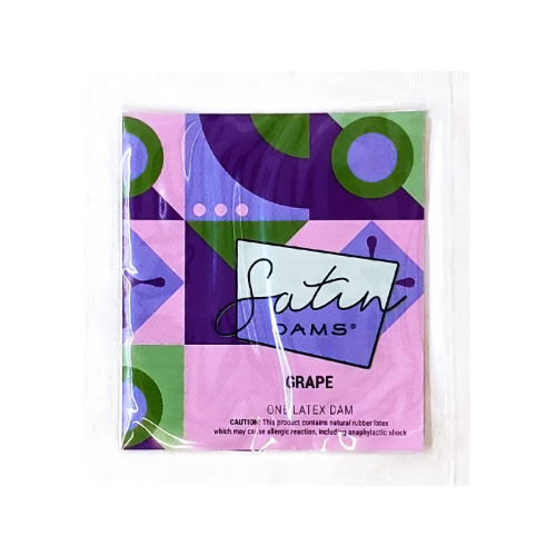 Салфетка для орального секса Trustex Grape Satin Latex Dams со вкусом винограда, 1 шт