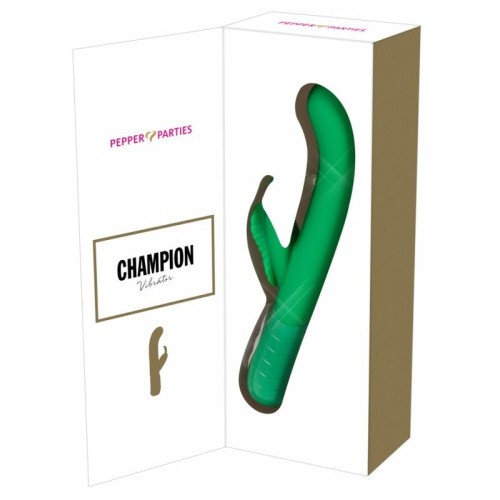Champion Butterfly Vibrator Green - вибратор кролик с 7 режимами, 23х3 см
