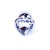 Boss Jewellery Silver  Heart PLUG Clear - Анальная пробка с кристаллом, 7х2.7 см (прозрачный)