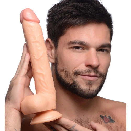 MC Long Logan 10" Dildo Light - длинный реалистичный фаллоимитатор на присоске, 27.4х4.6 см (телесный)