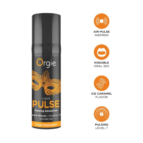 Смоктайзер (гель с эффектом посасывания) для клитора Orgie Liquid Pulse, 15 мл (ледяная карамель)