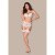 Obsessive 871-SEG-2 set - эротическое белье с кружевным поясом для чулок, L/XL (белый)