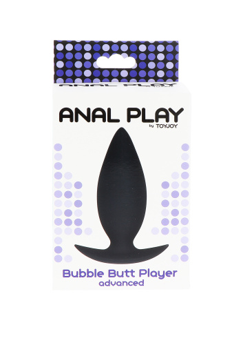 Toy Joy Bubble Butt Player Advanced - Анальная пробка, 10х3 см (чёрный)