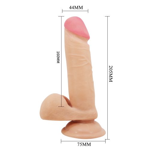 Реалистичный фаллоимитатор Baile Sliding Skin, 20.5 см